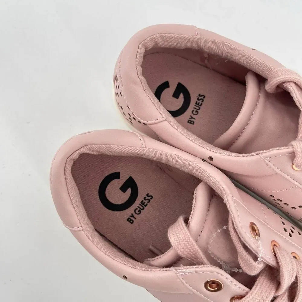G by GUESS Mollie Blush Pink Star Cutout Sneakers Women’s 9M Lace Up